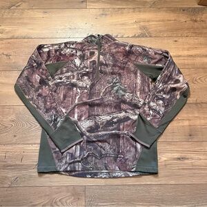 Vintage Y2K 2000s Russell Athletic Quarter zip RealTree Camo Jacket